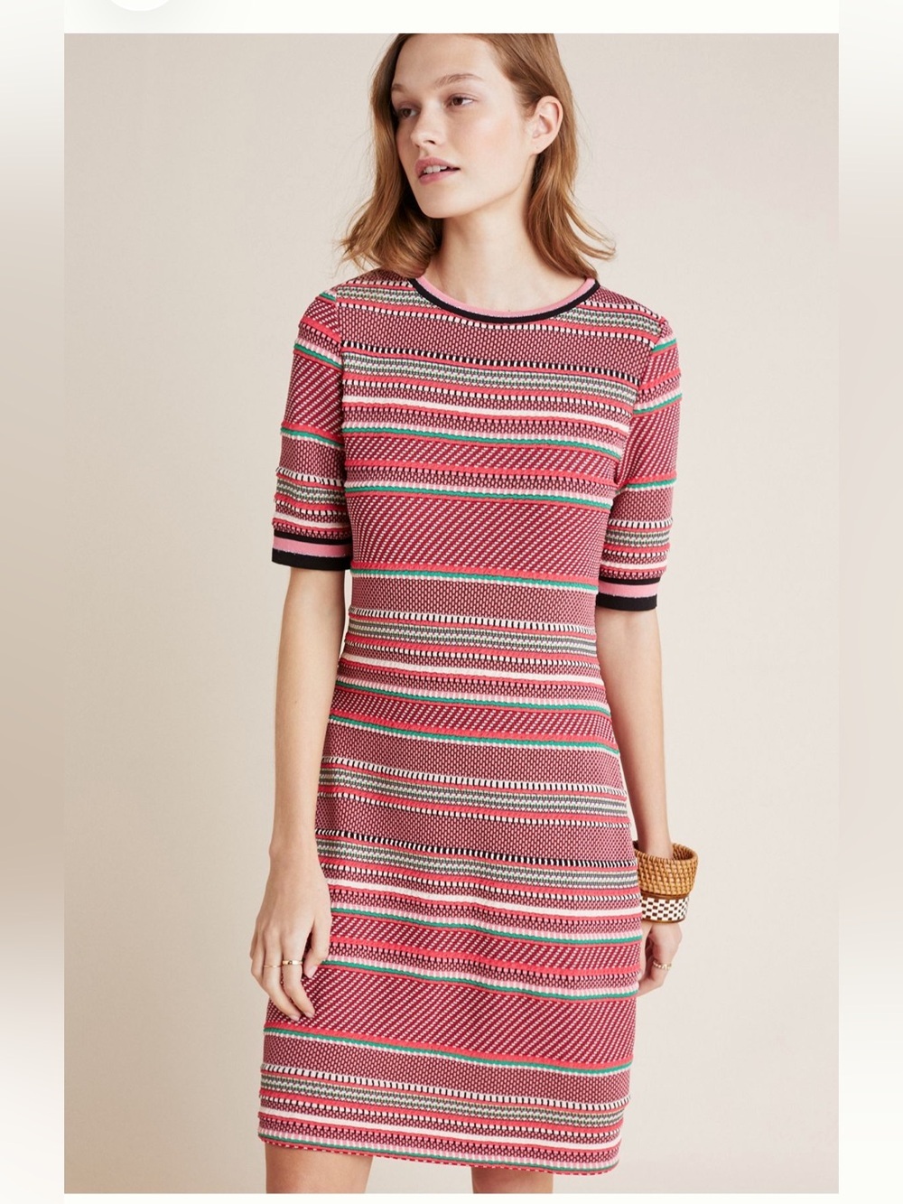 Anthropologie Aldomartins Alice Striped Knit Dress - Size Small